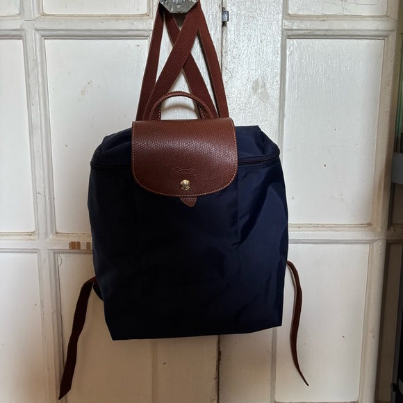 Longchamp Handbags - Longchamp Le Pliage Nylon Canvas Backpack in Navy